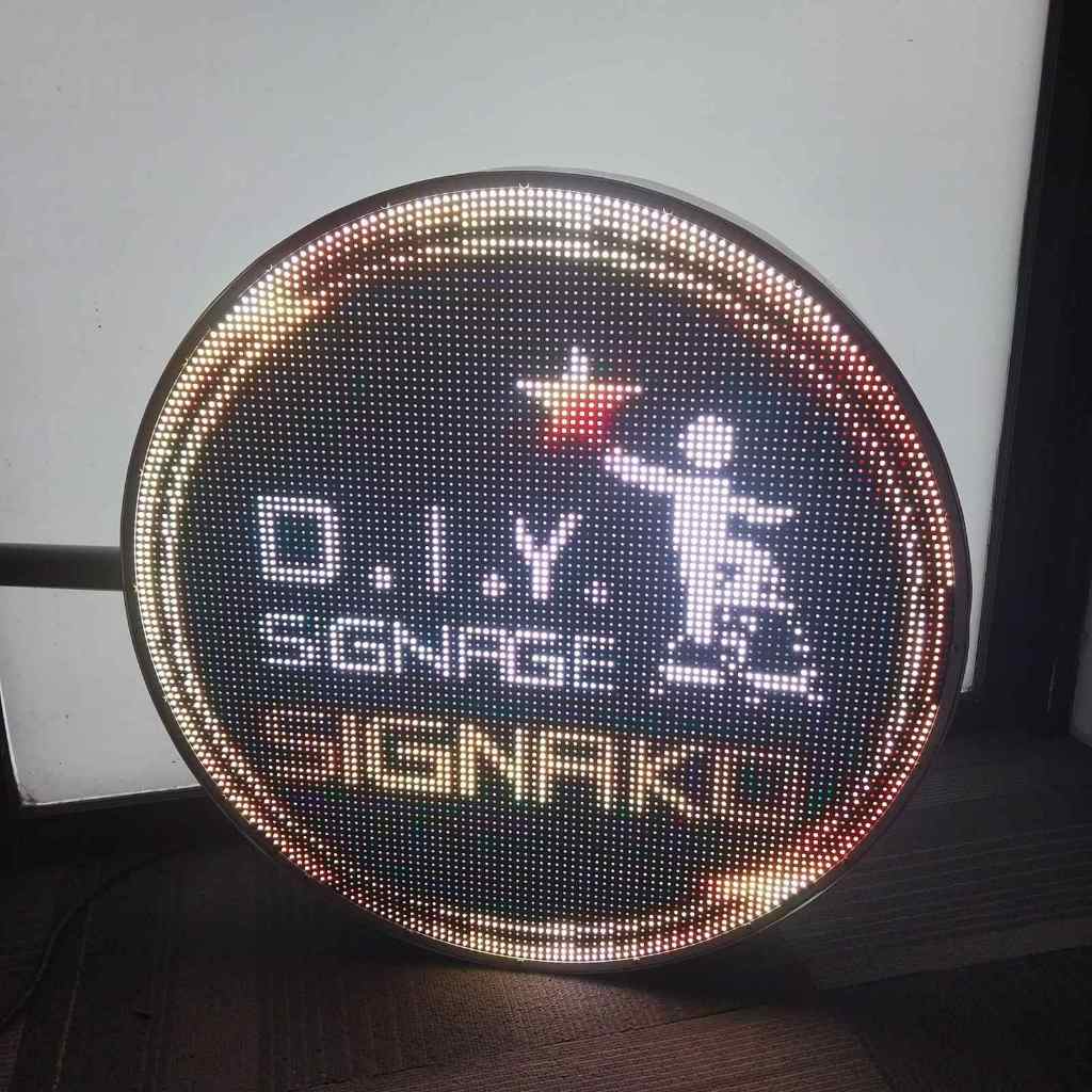 P5 LED Digital Round Signage / 50cm Diameter Circle / Waterproof for Outdoor Display Sign Signboard
