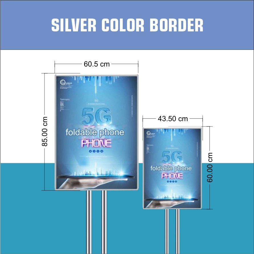 LED Ultra Thin Display Light Box Floor Stand / Mall Restaurant Cosmetic Shop Store Building Standee