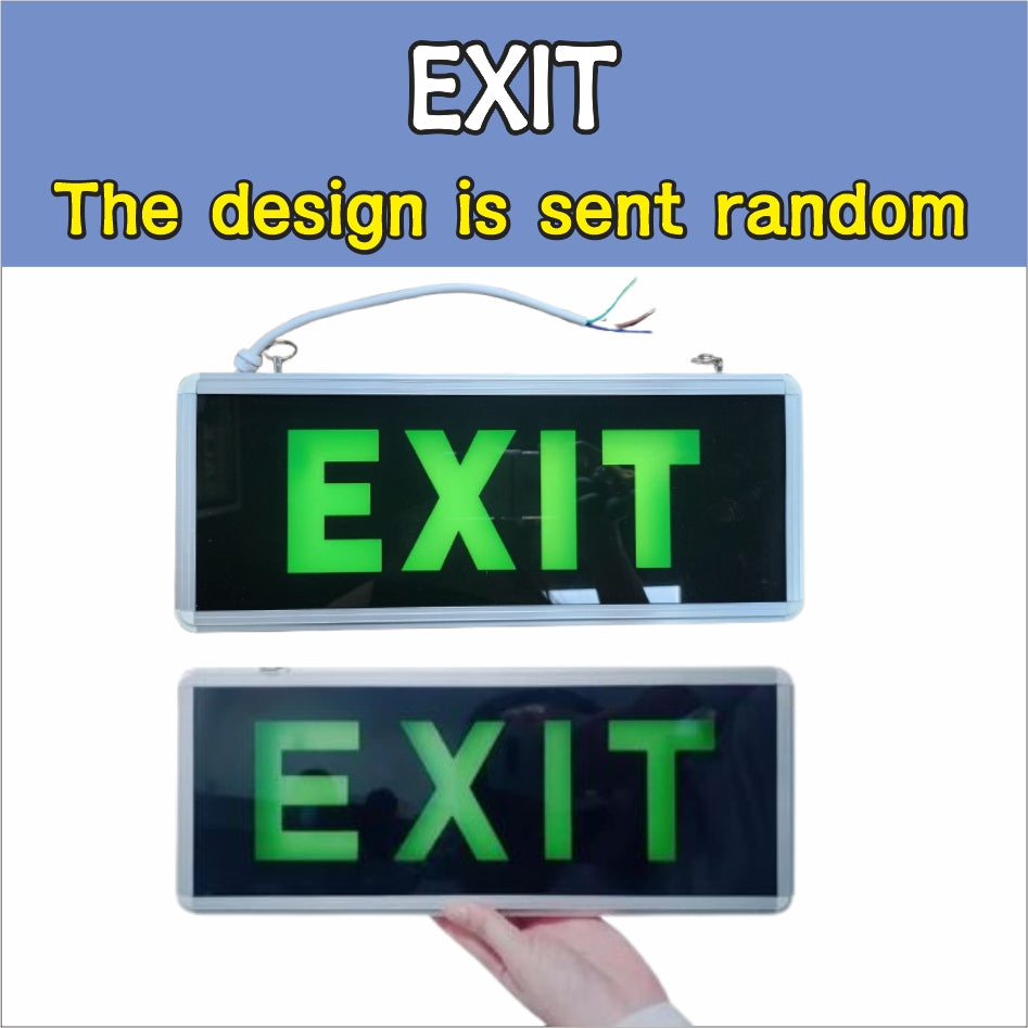 Exit LED Light Sign Office Construction Restaurant Shop Store Building Signage Emergency Fire Safety