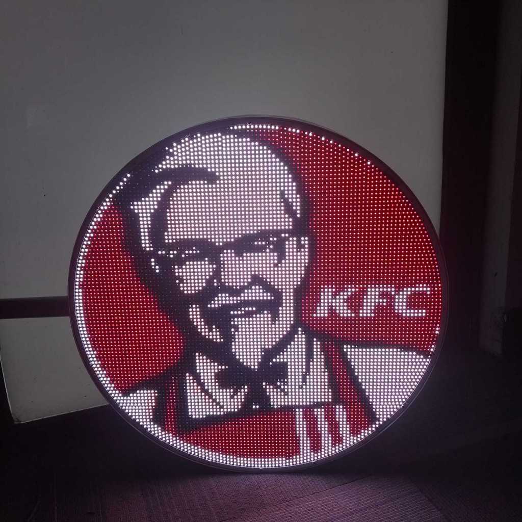 P5 LED Digital Round Signage / 50cm Diameter Circle / Waterproof for Outdoor Display Sign Signboard