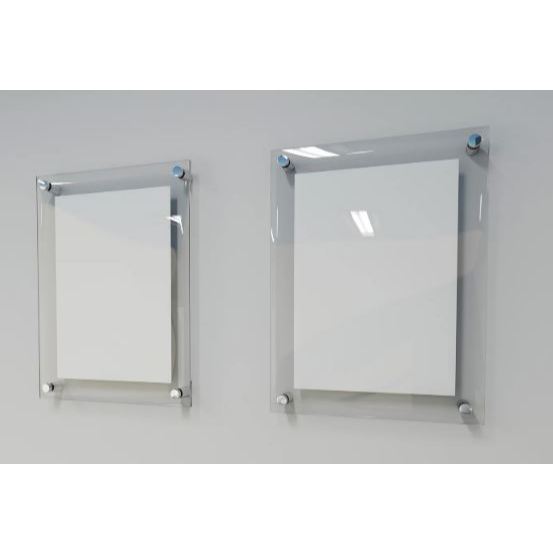 Big Size 3mm Wall Acrylic Frame w Bolt / Office Business Permit Certificate Document Poster Photo