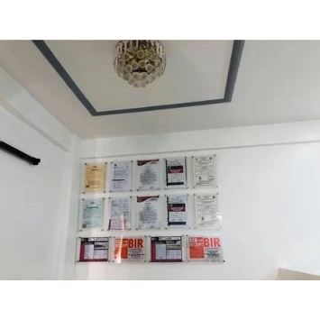 Big Size 3mm Wall Acrylic Frame w Bolt / Office Business Permit Certificate Document Poster Photo