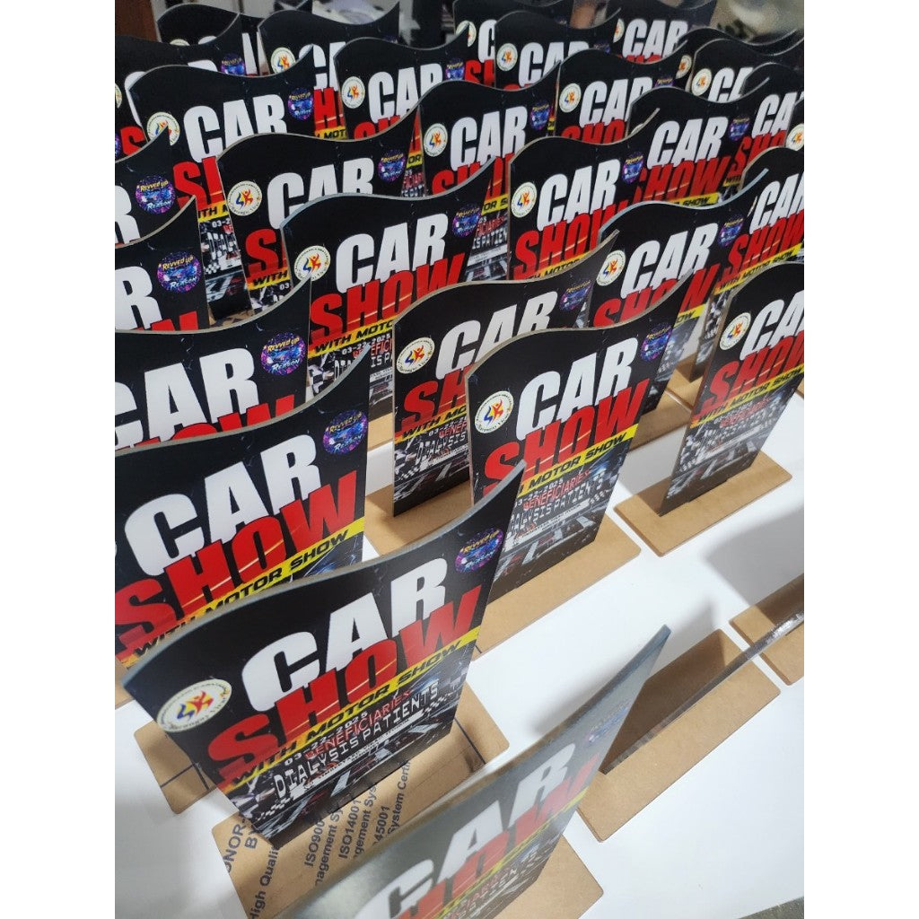 5Pcs) Plaque UV Direct Print on Clear Acrylic Transparent Trophy Awards Sports School Office Even