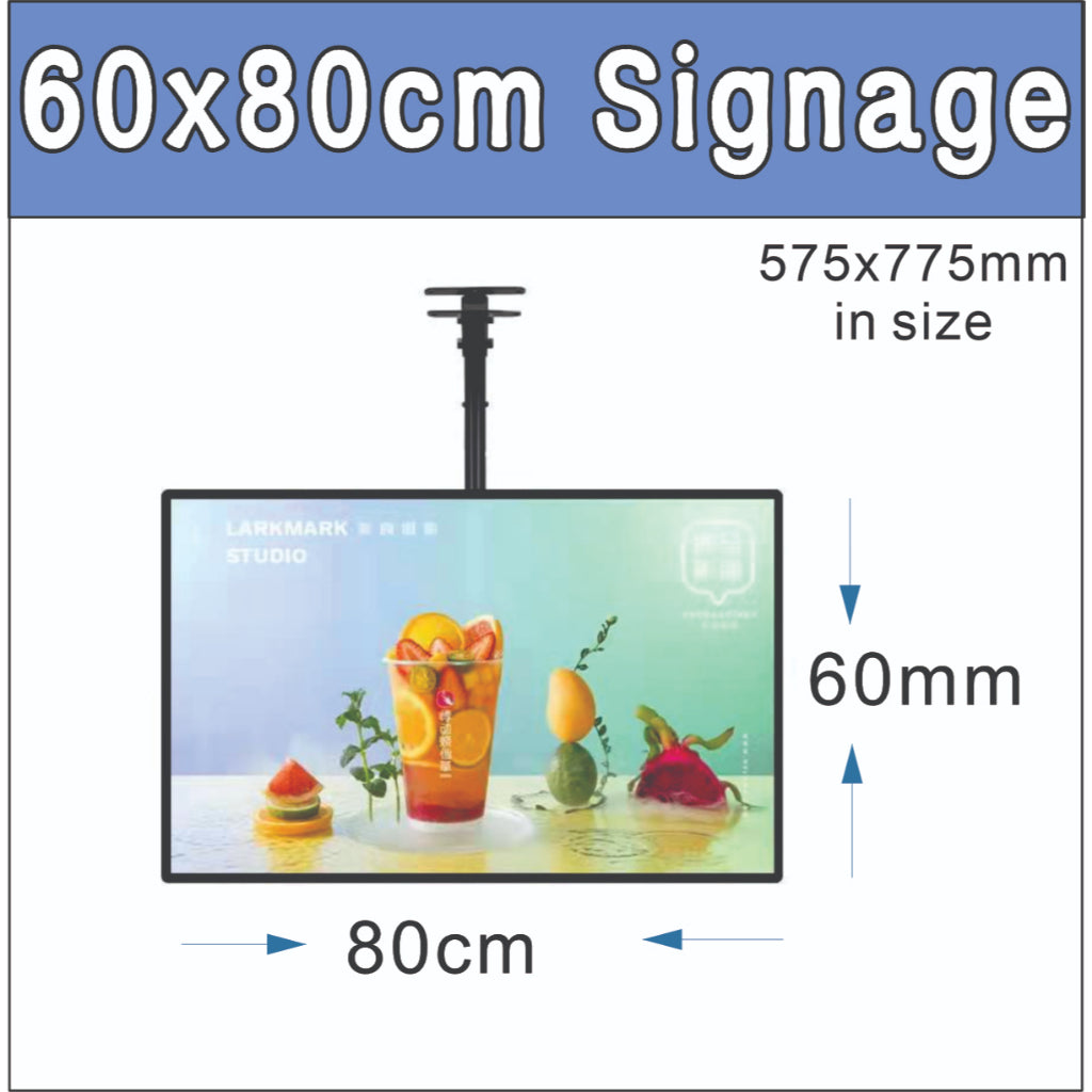 LED Film Signage (w/ Bracket) / Menu Display Light Box Promo Logo Sign Food Poster Restaurant Store