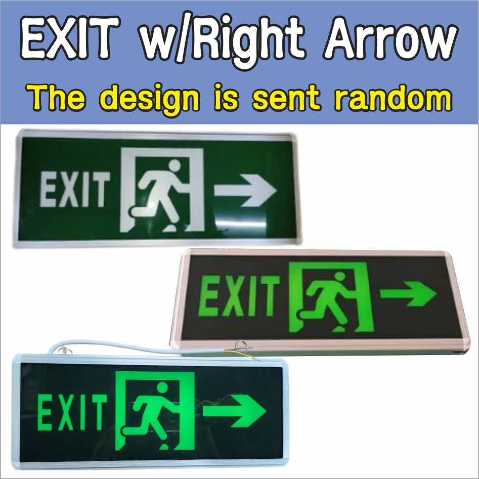 Exit LED Light Sign Office Construction Restaurant Shop Store Building Signage Emergency Fire Safety