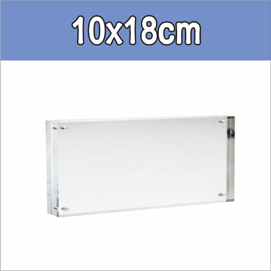 10mm Clear Acrylic Photo Frame 1/ Strong magnet Card Holder Picture Stand Transparent Christmas gift