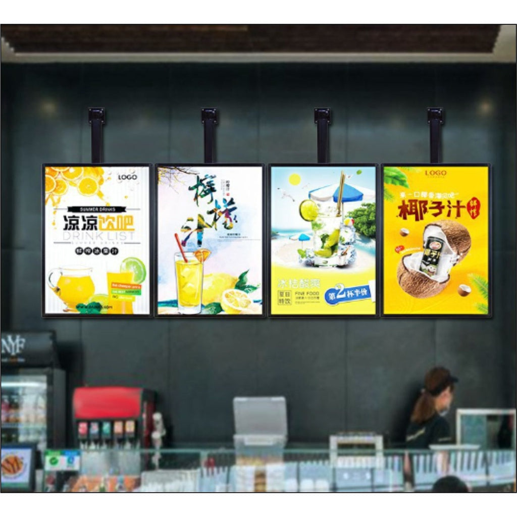 LED Film Signage (w/ Bracket) / Menu Display Light Box Promo Logo Sign Food Poster Restaurant Store