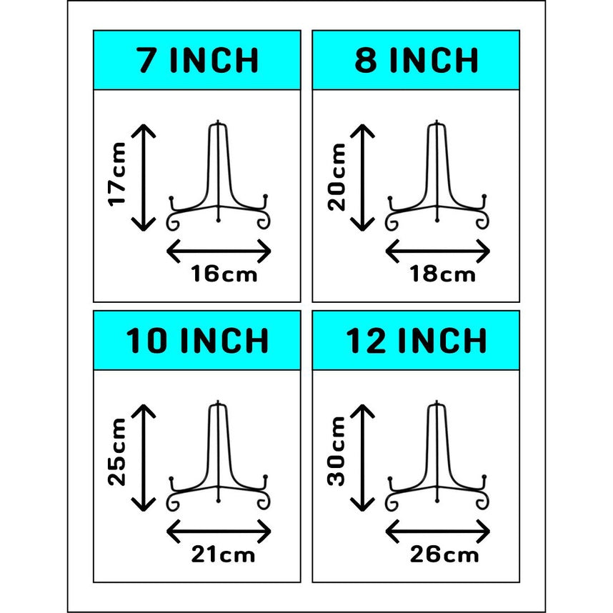 Metal Photo Frame Stand / Pedestal Picture Holder Art Acrylic Display Decor Dish Plate Rack Wedding