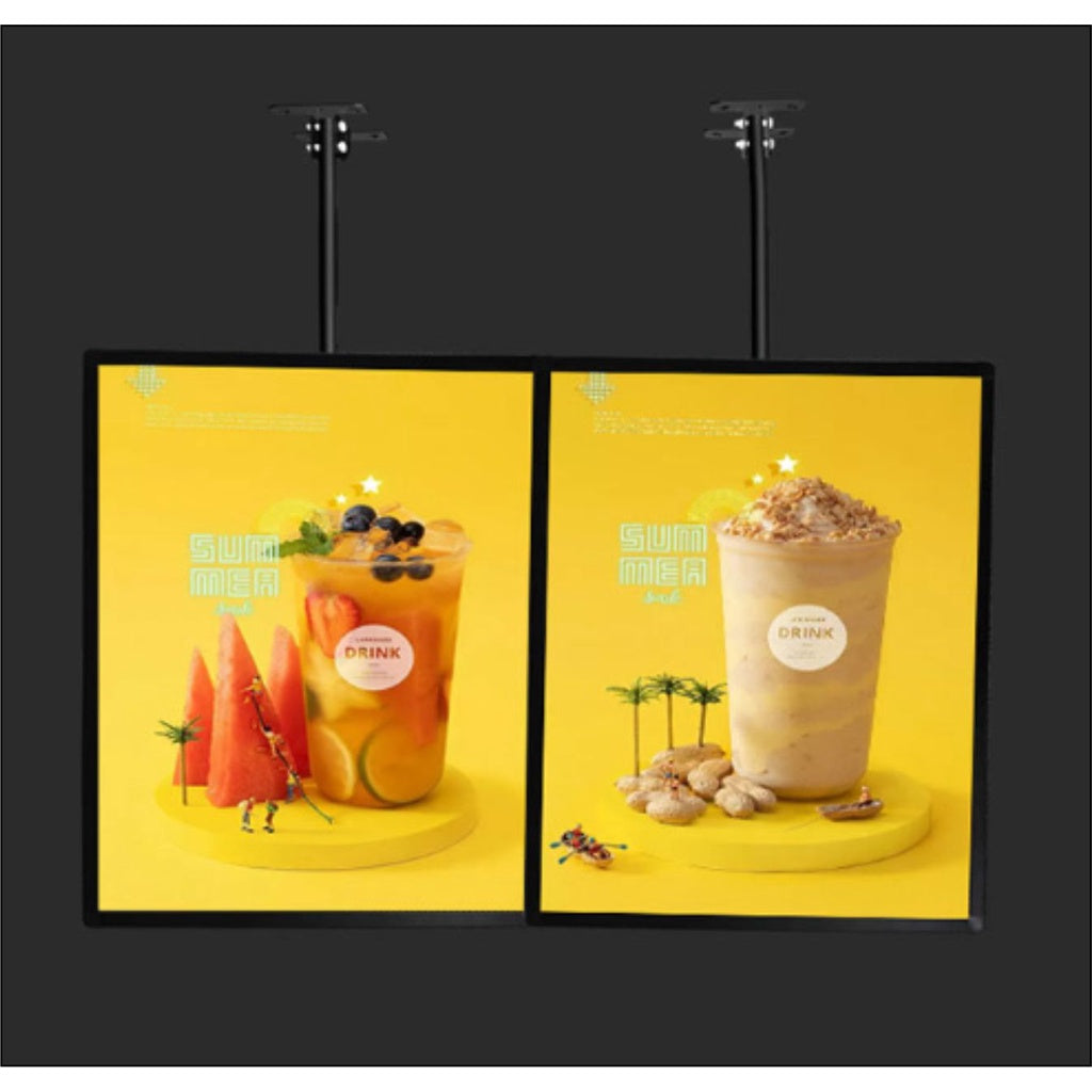 LED Film Signage (w/ Bracket) / Menu Display Light Box Promo Logo Sign Food Poster Restaurant Store