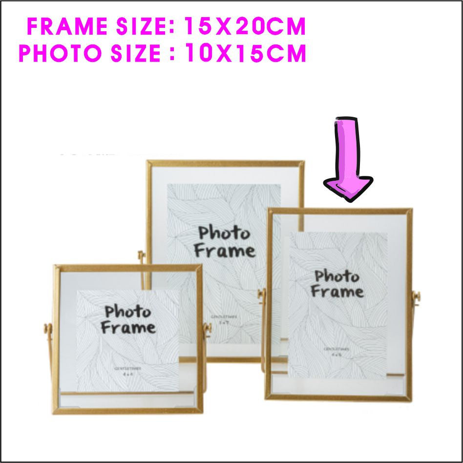 Metal Photo Frame /Black Gold Glass Picture Frames Decor Wedding Baby Flower Christmas Gift Giveaway