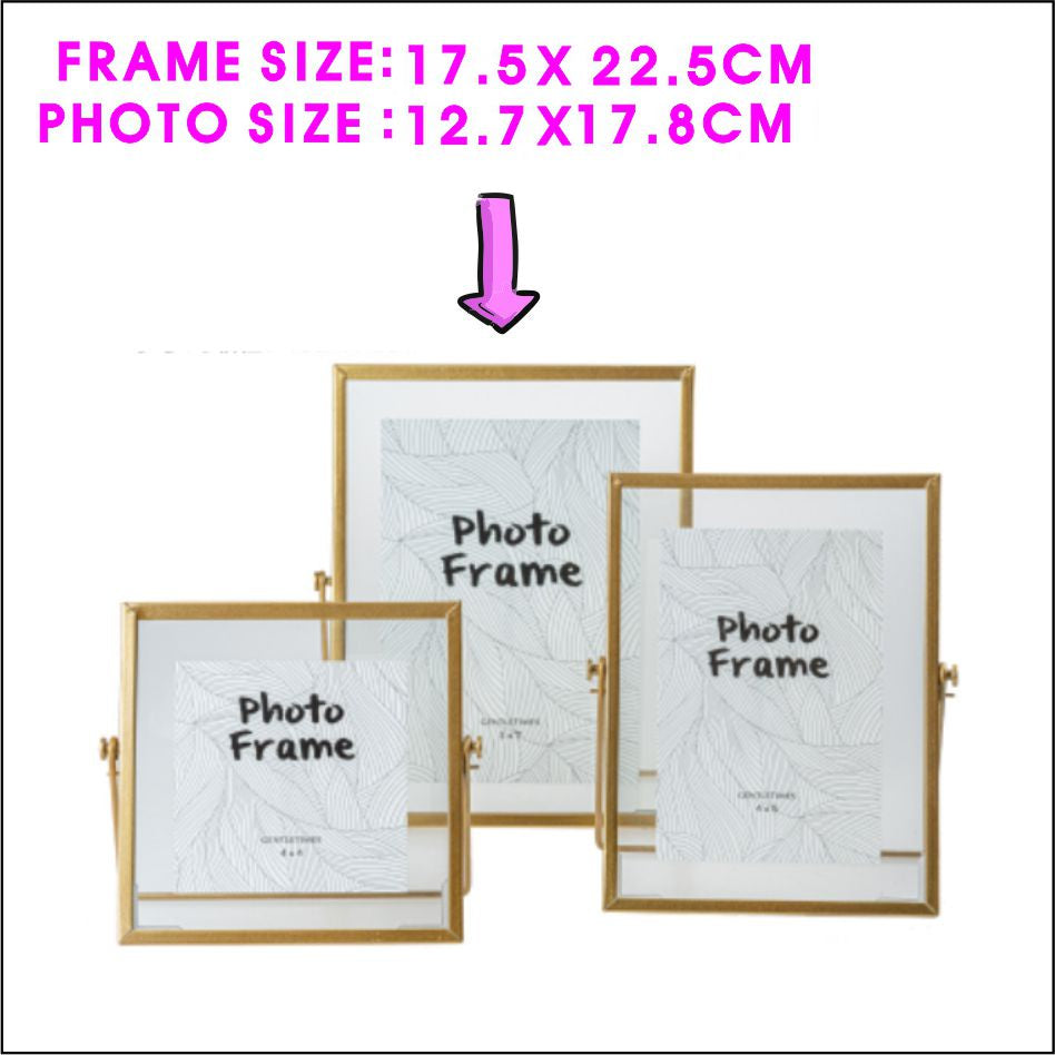 Metal Photo Frame /Black Gold Glass Picture Frames Decor Wedding Baby Flower Christmas Gift Giveaway