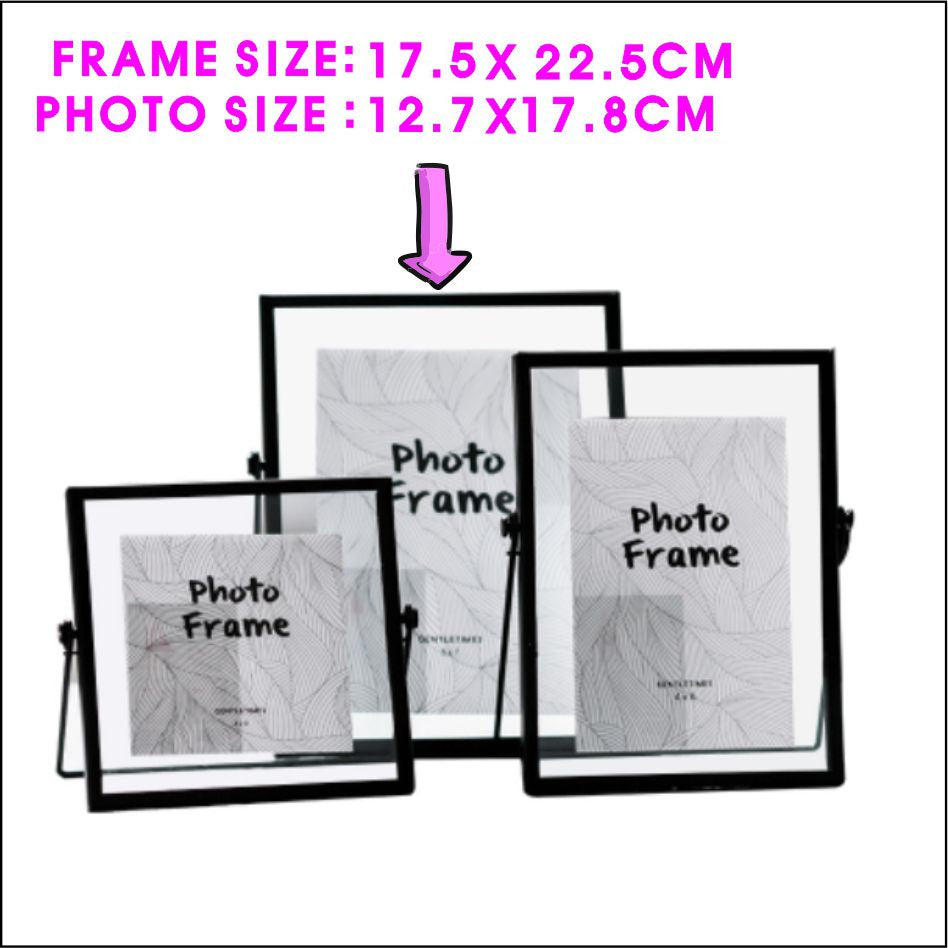 Metal Photo Frame /Black Gold Glass Picture Frames Decor Wedding Baby Flower Christmas Gift Giveaway