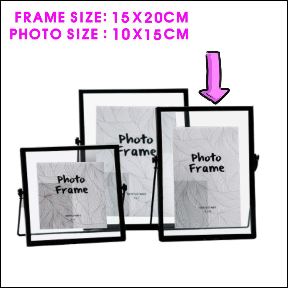 Metal Photo Frame /Black Gold Glass Picture Frames Decor Wedding Baby Flower Christmas Gift Giveaway