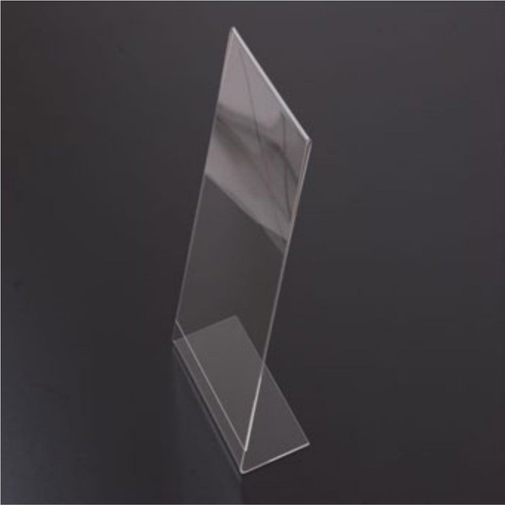 Clear Acrylic Blank L-Type T-Type Table Display Stand Paper Photo Sign Holder Desk Office School
