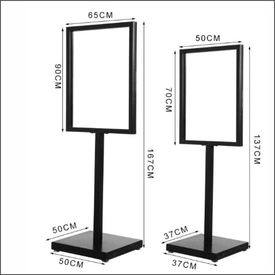 Durable Big Size Sintra Poster Stand Signage / Menu Board Printing Standee Restaurant Shop Cafe Mall