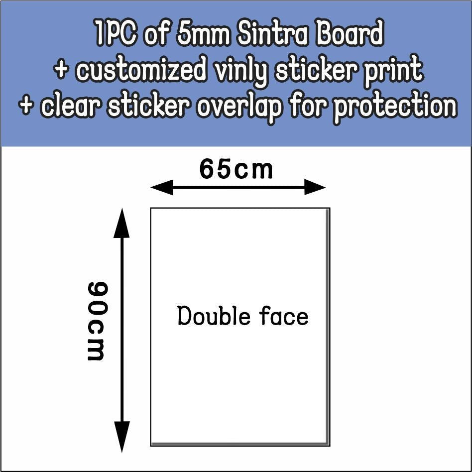 Durable Big Size Sintra Poster Stand Signage / Menu Board Printing Standee Restaurant Shop Cafe Mall