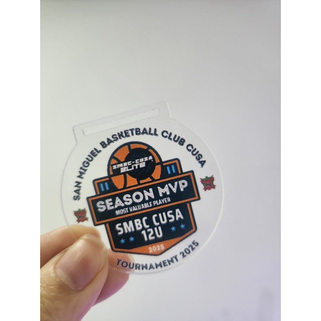 50Pcs) Customized Medal W UV Direct Print on 3mm Clear Acrylic Laser Cutting Trophy Award Plaque