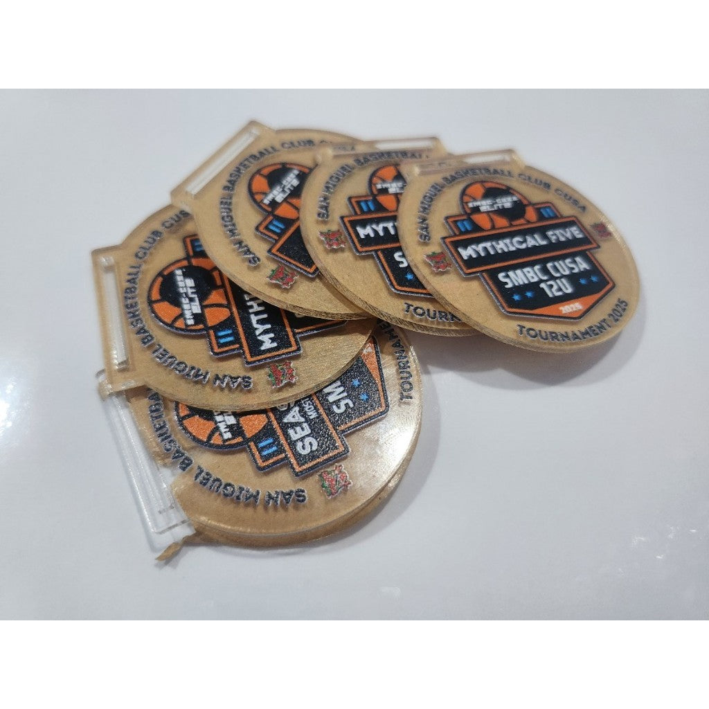 50Pcs) Customized Medal W UV Direct Print on 3mm Clear Acrylic Laser Cutting Trophy Award Plaque