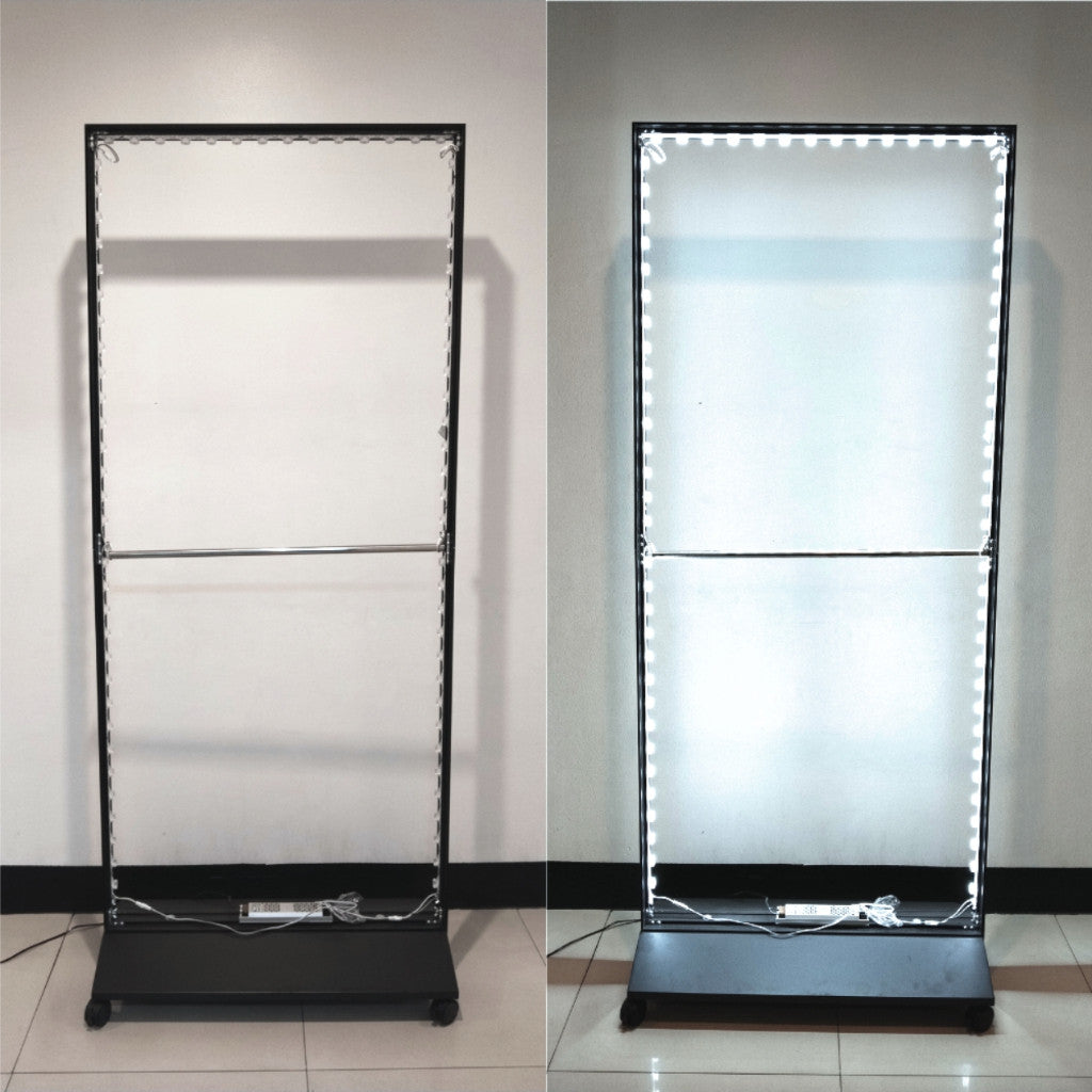 LED Light 80x180cm Big Size Sign Standee / Food Printing Event Restaurant Mall Display Signage Stand