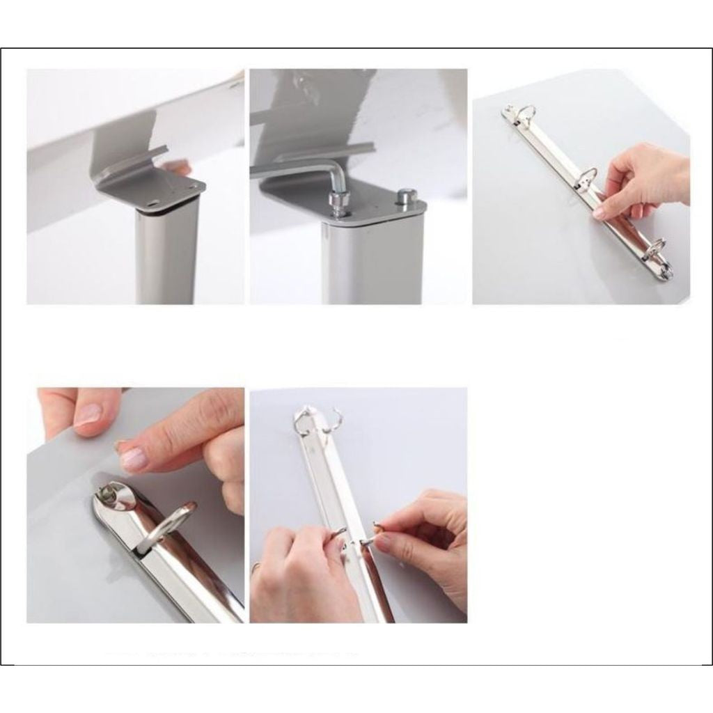 Durable T Shaped Steel Menu Display Stand Floor Standing A4 Page Flip Standee