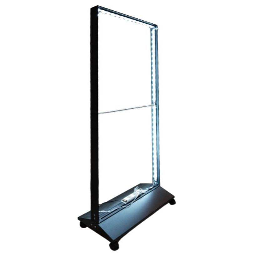 LED Light 80x180cm Big Size Sign Standee / Food Printing Event Restaurant Mall Display Signage Stand