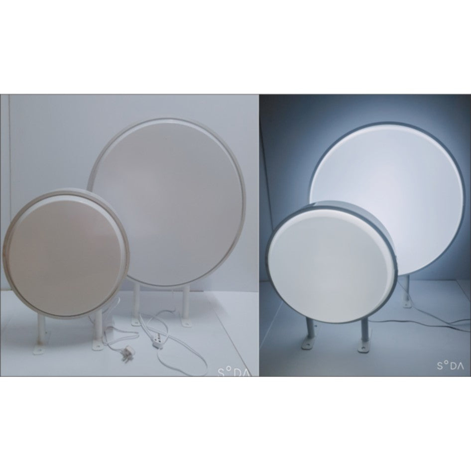 LED Light Circular Double Sided Signage / Round Sign Outdoor Acrylic Restaurant Shop Store Logo Box