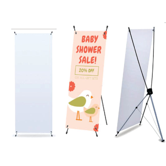 X Banner Stand 60x160 & 80x180 cm Standee Tarp Stand Tarpaulin Stand Heavy Duty Display Xbanner Sign