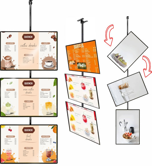 3 Layer Hanging LED Display Light Box A4 A3 / Sign Menu Mall Restaurant Shop Store Cafe Real Estate
