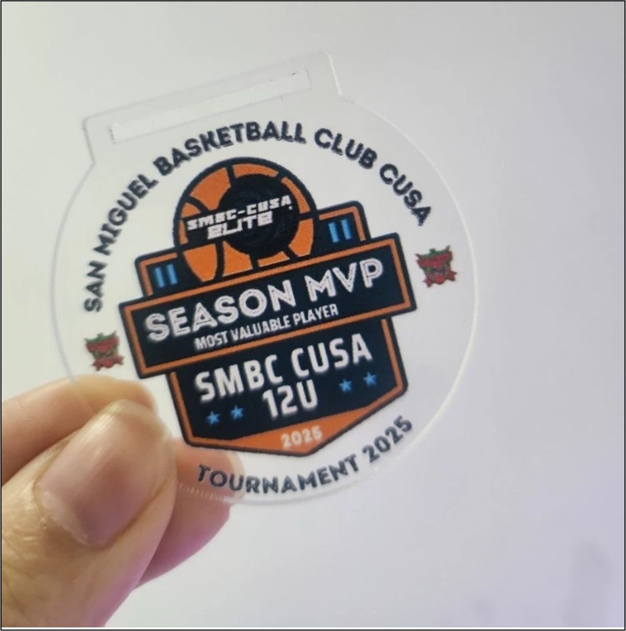 10Pcs Customized Medals/UV Direct Print on 3mm Clear Acrylic w/ Ribbon Lace / Award Trophy Plaque