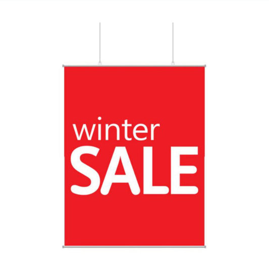 Ceiling Banner / Hanging Tarpaulin Frame Promotion Event Customized Window Glass Promo Decor Logo Ad