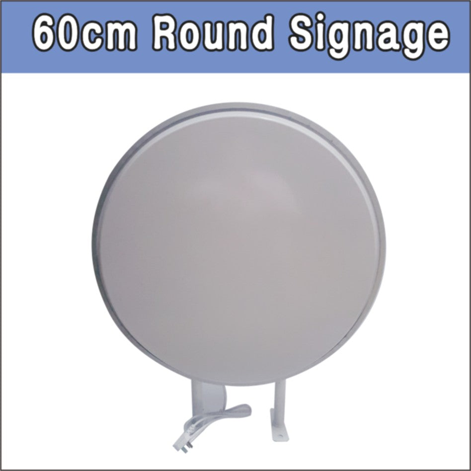 LED Light Circular Double Sided Signage / Round Sign Outdoor Acrylic Restaurant Shop Store Logo Box