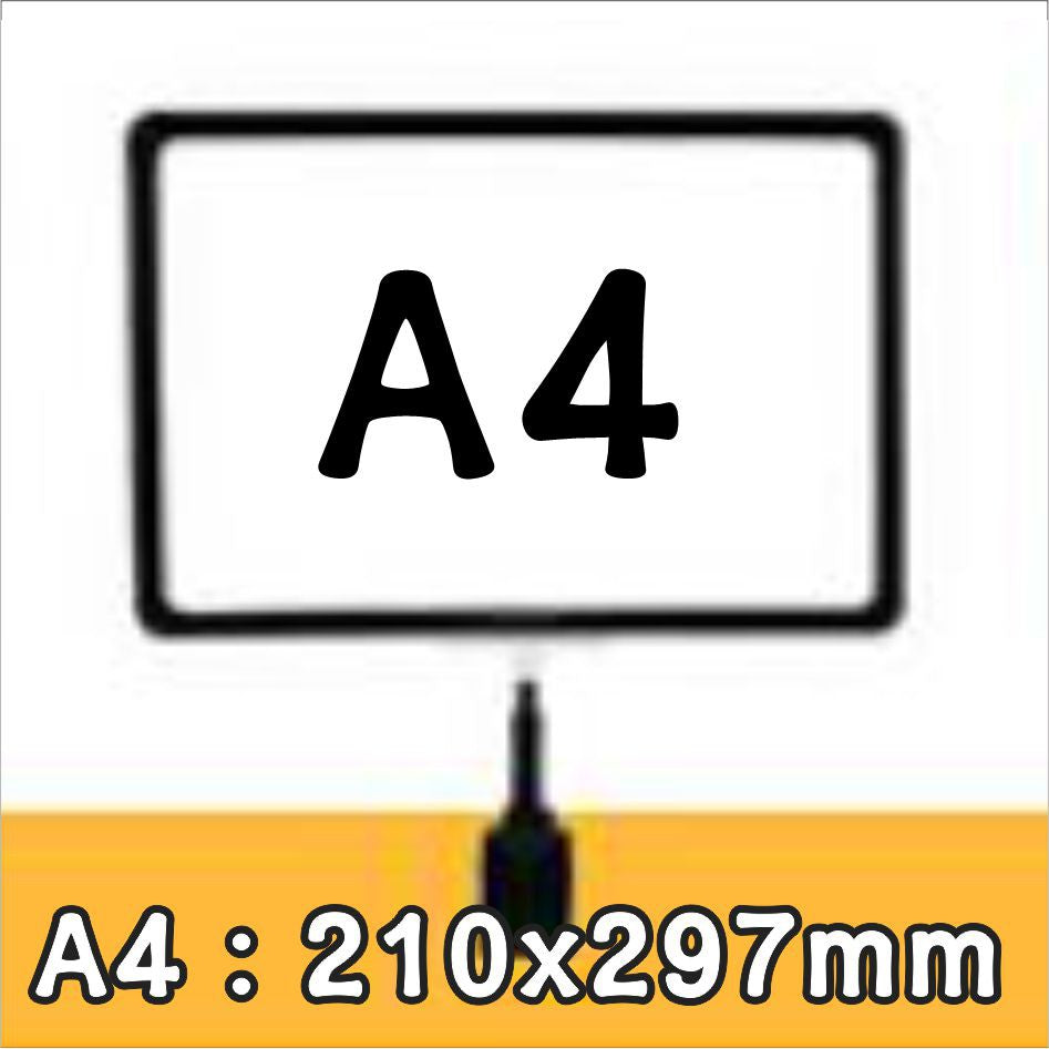 A4 A5 Promo Clamp Holder Price Name Tag Memo Paper Photo Menu Label Sign Table Clip Supermarket POP