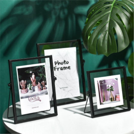 Metal Photo Frame /Black Gold Glass Picture Frames Decor Wedding Baby Flower Christmas Gift Giveaway
