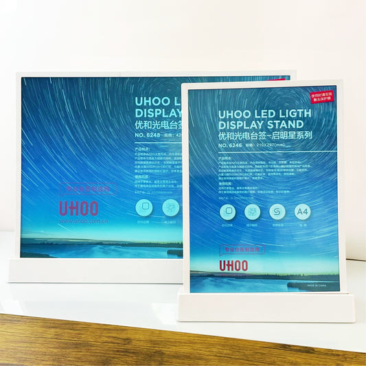 A4 A3 Single Sided LED Display Table Stand / Menu Light Box Promo Coffee Shop Cafe Bar Restaurant