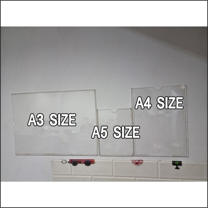 A4 A5 A3 3R 4R 5R Clear Acrylic Wall Frame / Paper Holder Poster Photo Permit Certificate Document