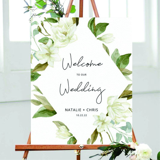 Wedding Welcome Board / 22x32 inch Acrylic Sintra Sticker / Clear Transparent Sign Signage for Easel