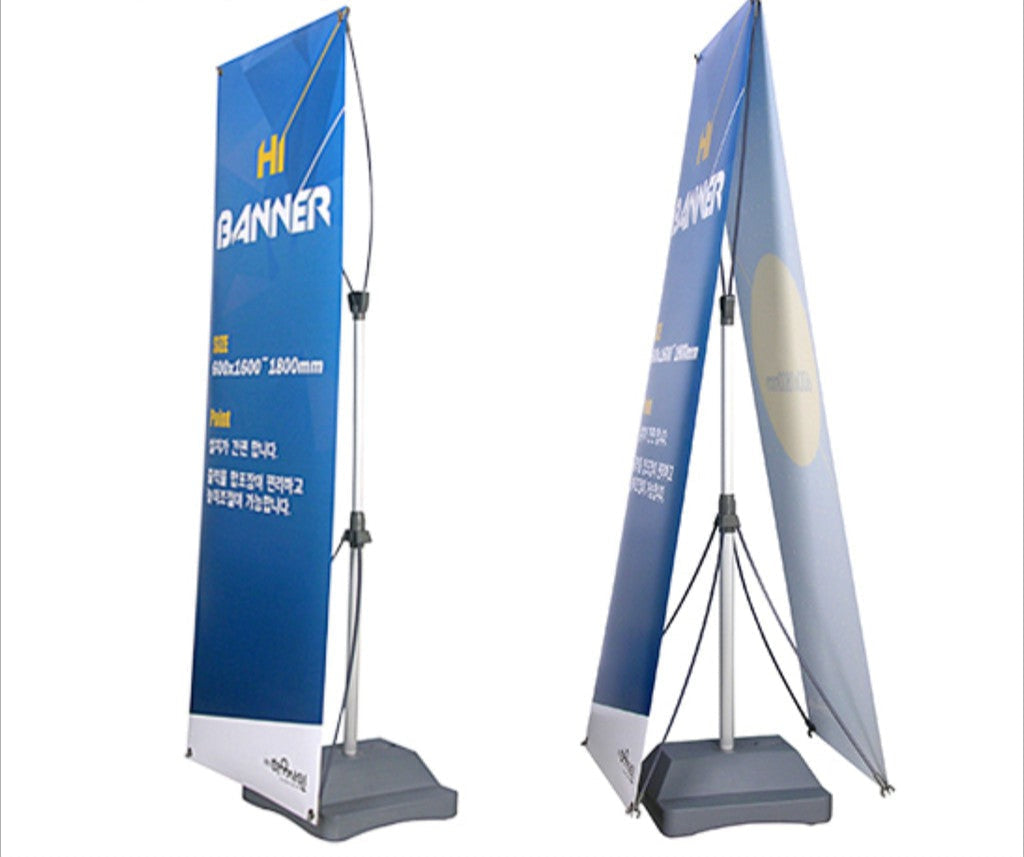 High Quality X Banner Stand Outdoor Adjustable Ft Standee Tarp Stand Tarpaulin Stand Heavy Duty Tank