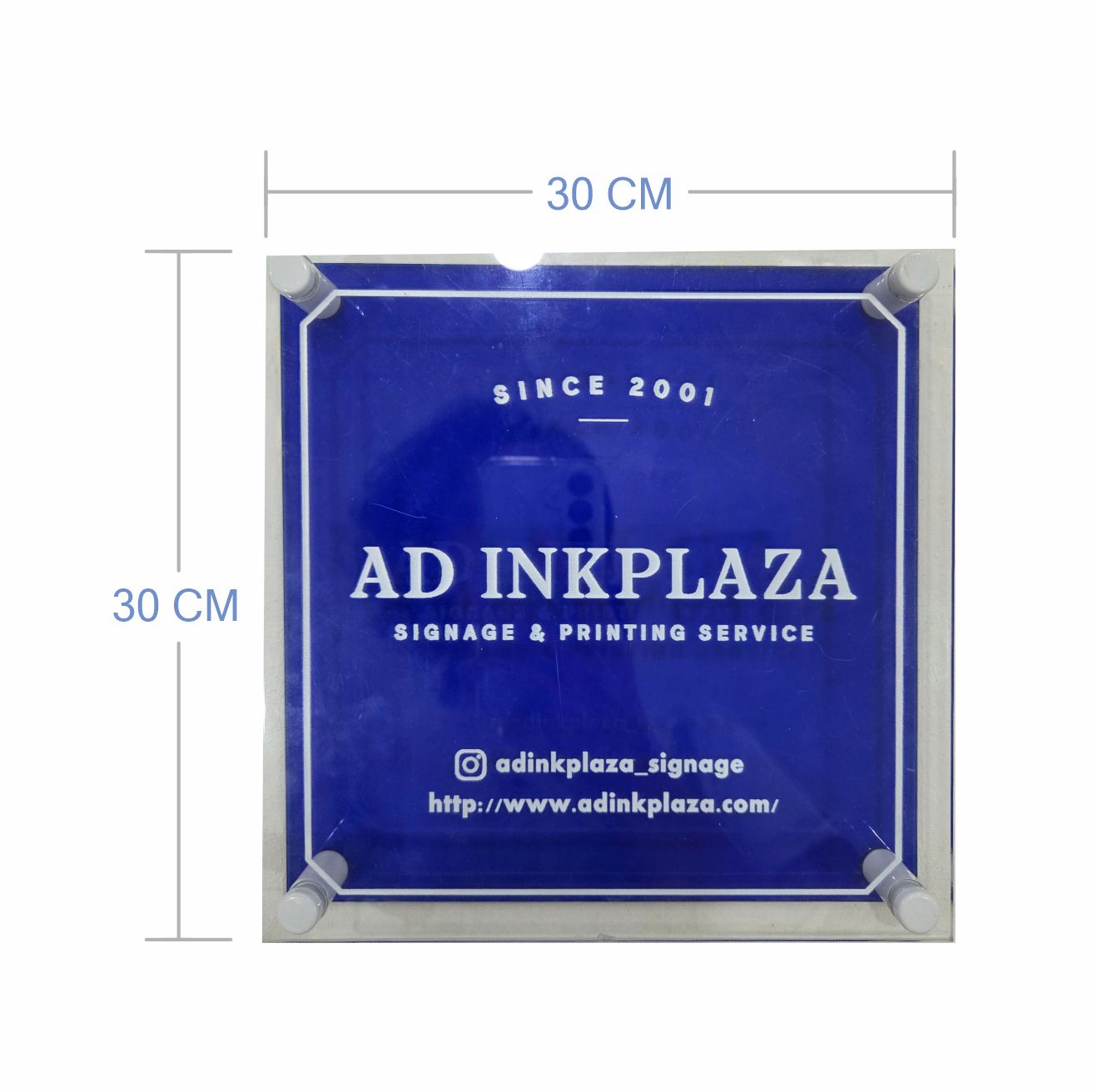 Office Signage #2) Double-Layer Acrylic w/ UV Direct Print & Bolt / Store Shop Door Sign Name Plate