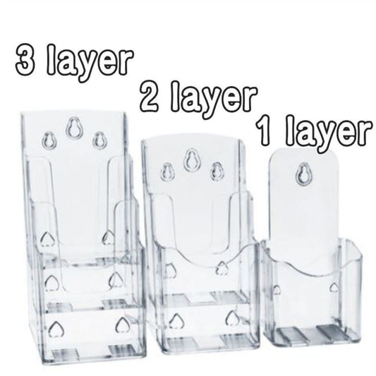 Clear Acrylic Brochure Holder / Flyer Booklet Pamphlet Menu Paper Stand Transparent Standee Display