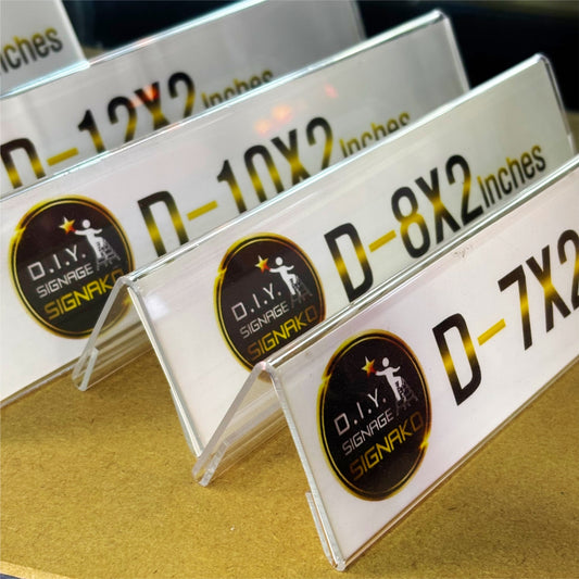 Clear Acrylic Double Sided Stand / TENT Table Name Sign Holder A type Office Desk Name Plate Display