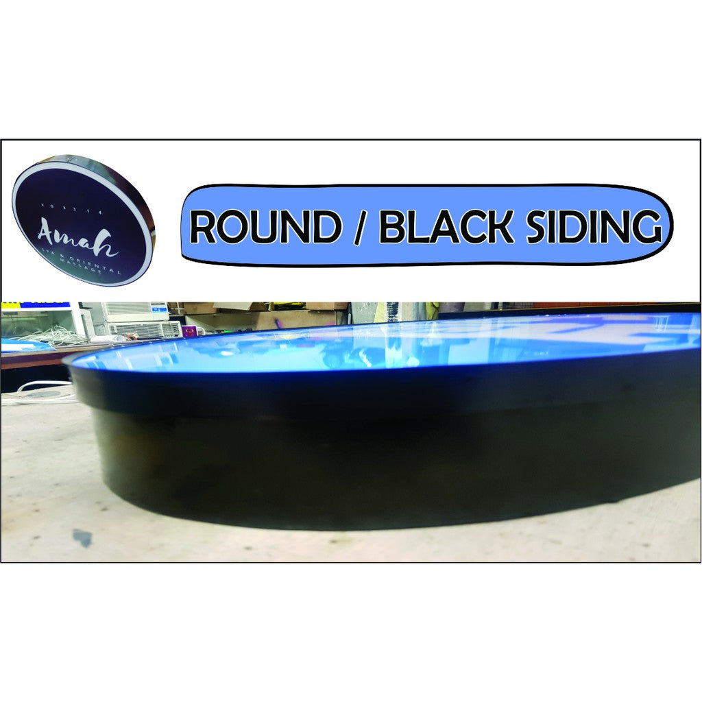 60cm(2FT) Durable Circle Square Single Face Signage Sign Decor LED Outdoor Logo DIY Restaurant Shop