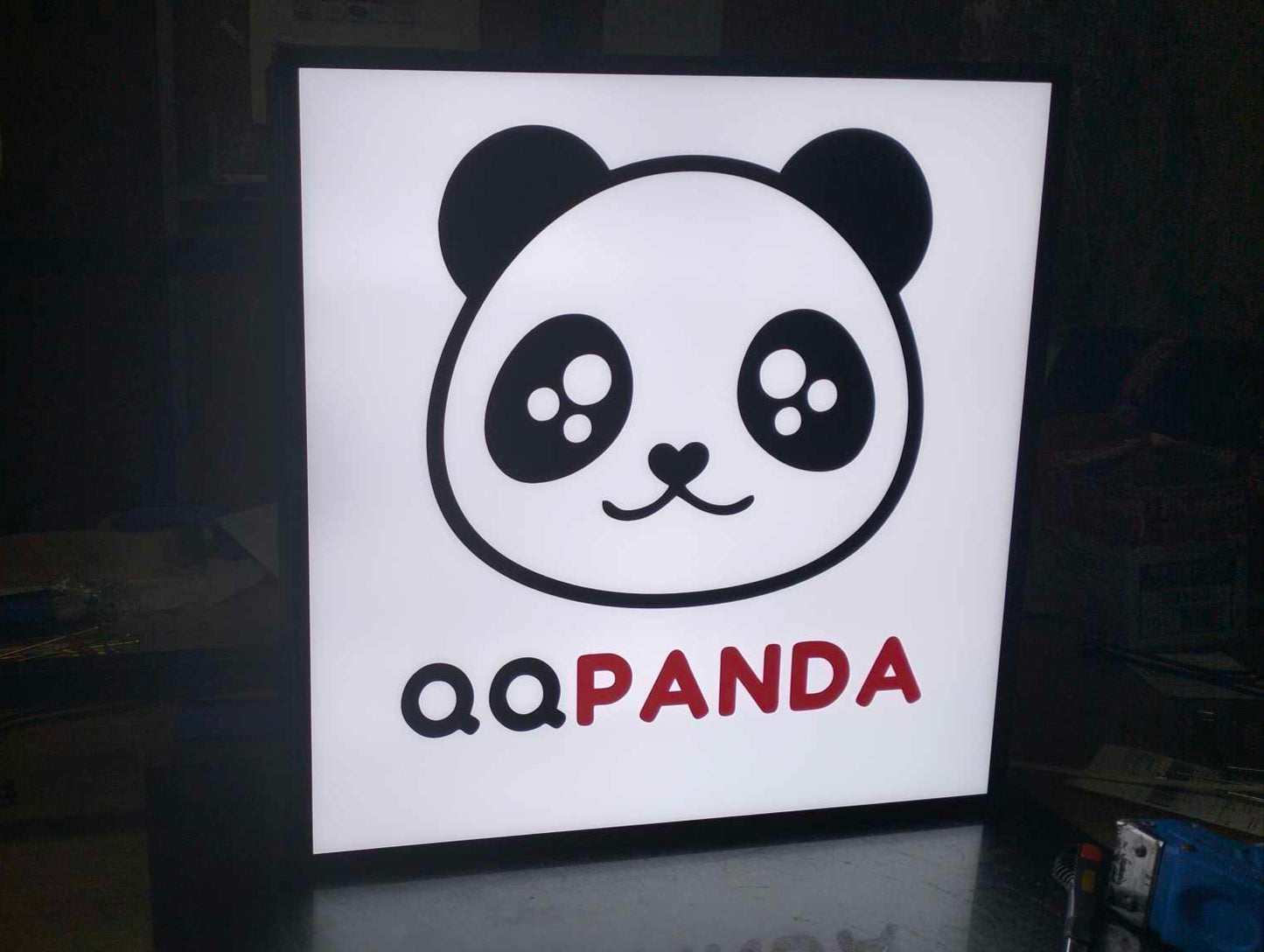 Customized Size Circle Square Single Face Signage / Sign Decor LED Outdoor Logo DIY Restaurant Shop