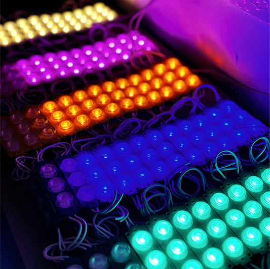 #4) 20pcs 2835 Highlight LED Module 1.2W / DC 12V Knight Motorcycle/Car New 3 LED Round Module Light