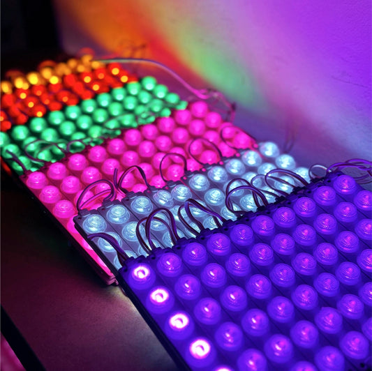 #7) 20pcs 6eyes Highlight LED Module / Knight Car Motorcycle 6 LED Round Light Module 12V Waterproof