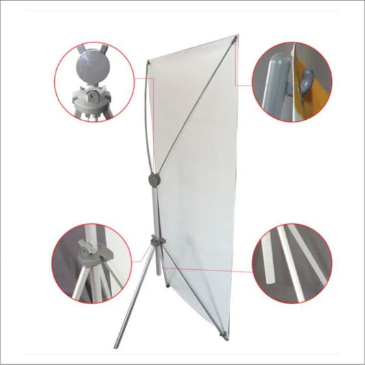 Adjustable X Banner Stand Tarp Standee Tarpaulin Stand Decor Display Sign Xbanner Standee Heavy Duty