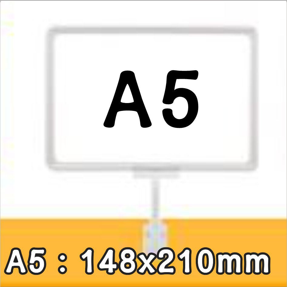 A4 A5 Promo Clamp Holder Price Name Tag Memo Paper Photo Menu Label Sign Table Clip Supermarket POP