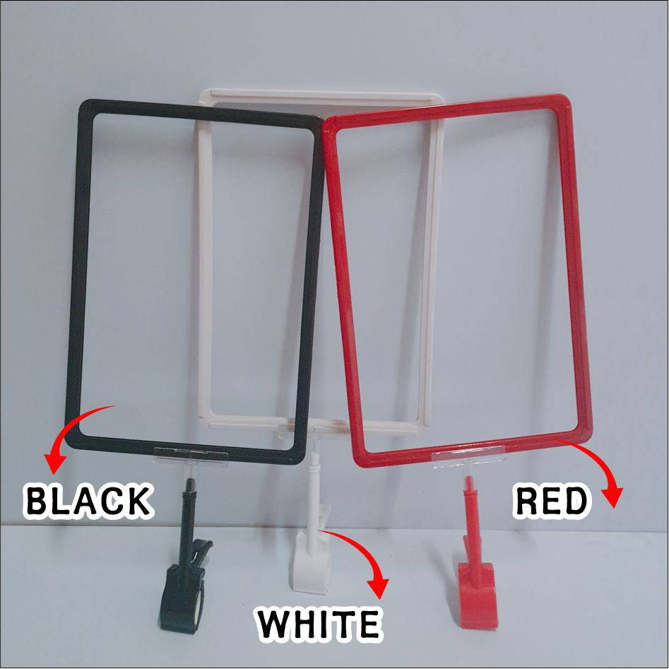 A4 A5 Promo Clamp Holder Price Name Tag Memo Paper Photo Menu Label Sign Table Clip Supermarket POP