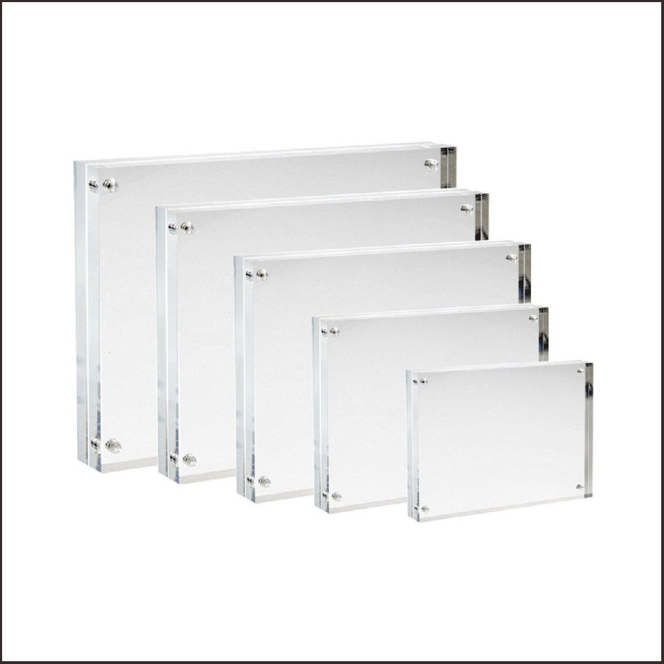 10mm Clear Acrylic Photo Frame 1/ Strong magnet Card Holder Picture Stand Transparent Christmas gift