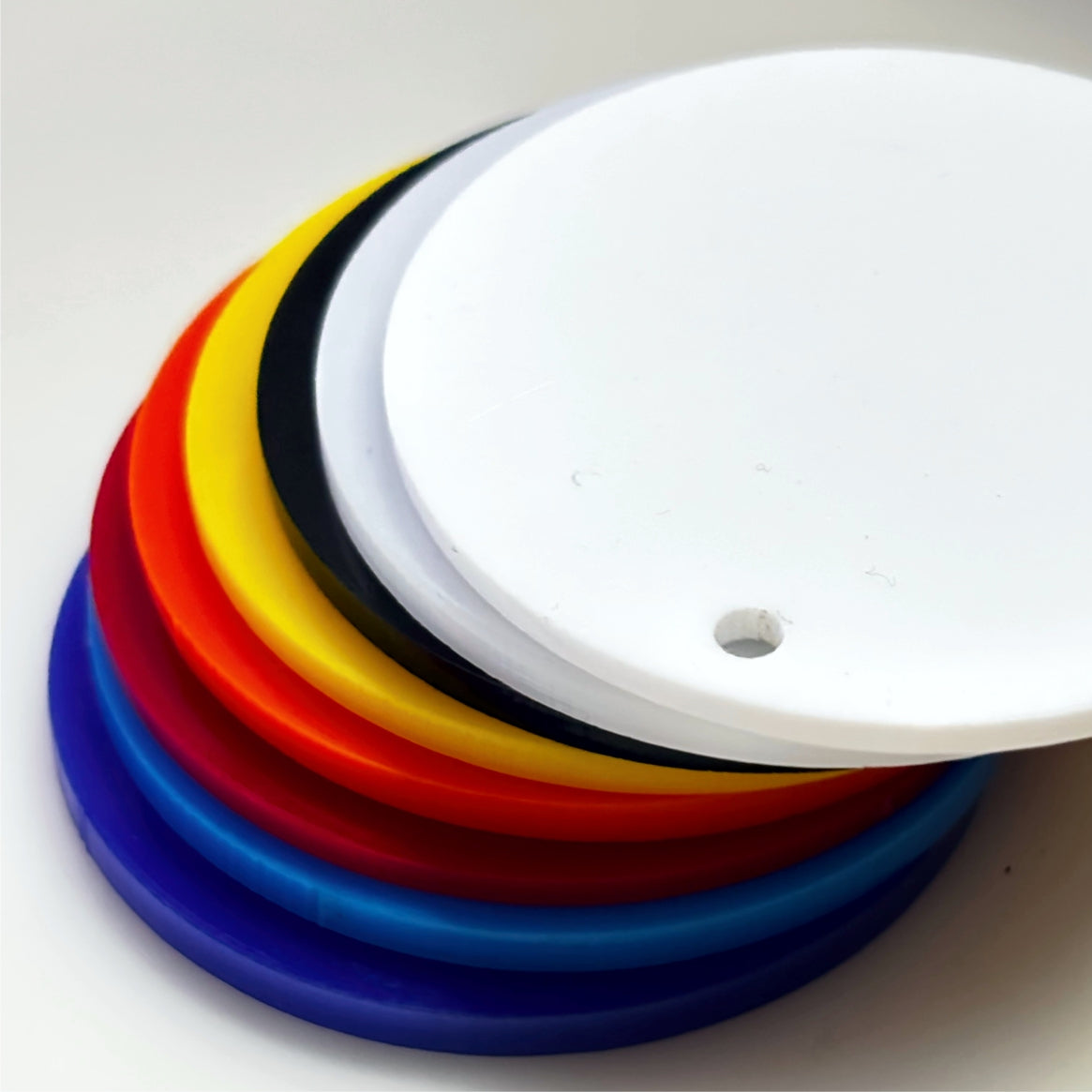 Circle Round Colorful Opaque Acrylic Sheet / Pre Cut & Customized Plastic Glass Plexiglass Colored