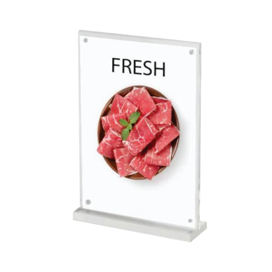 3mm Clear Acrylic Table Stand / Strong magnetic / Menu Paper Holder Promo Card Photo Frame Standee